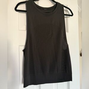 Lululemon Breeze By Muscle Tank Black Perforated Mesh Size 4